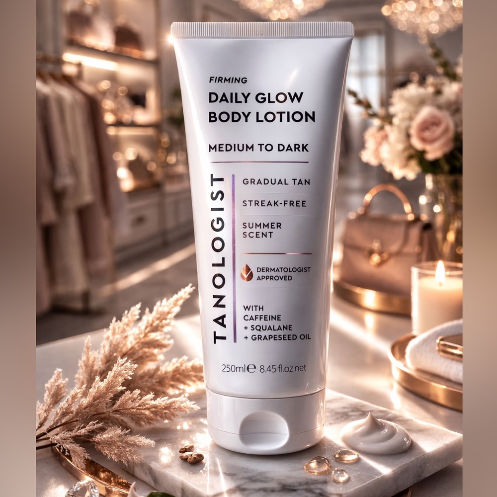 🌞 Tanologist Firming Daily Glow Body Lotion – Medium to Dark | Gradual Tan